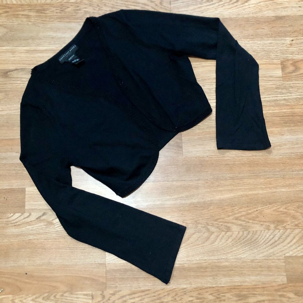 LAST CHANCE! 🍍5/$25🍍 Geoffrey Beene ♡ Crop, Long Sleeve, Open Front Cardigan - Picture 2 of 6
